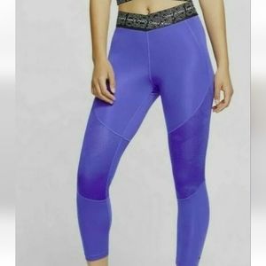XSmall Nike Pro Crop Length Tights Women's Dri-Fit Tight Purple CJ4187-518